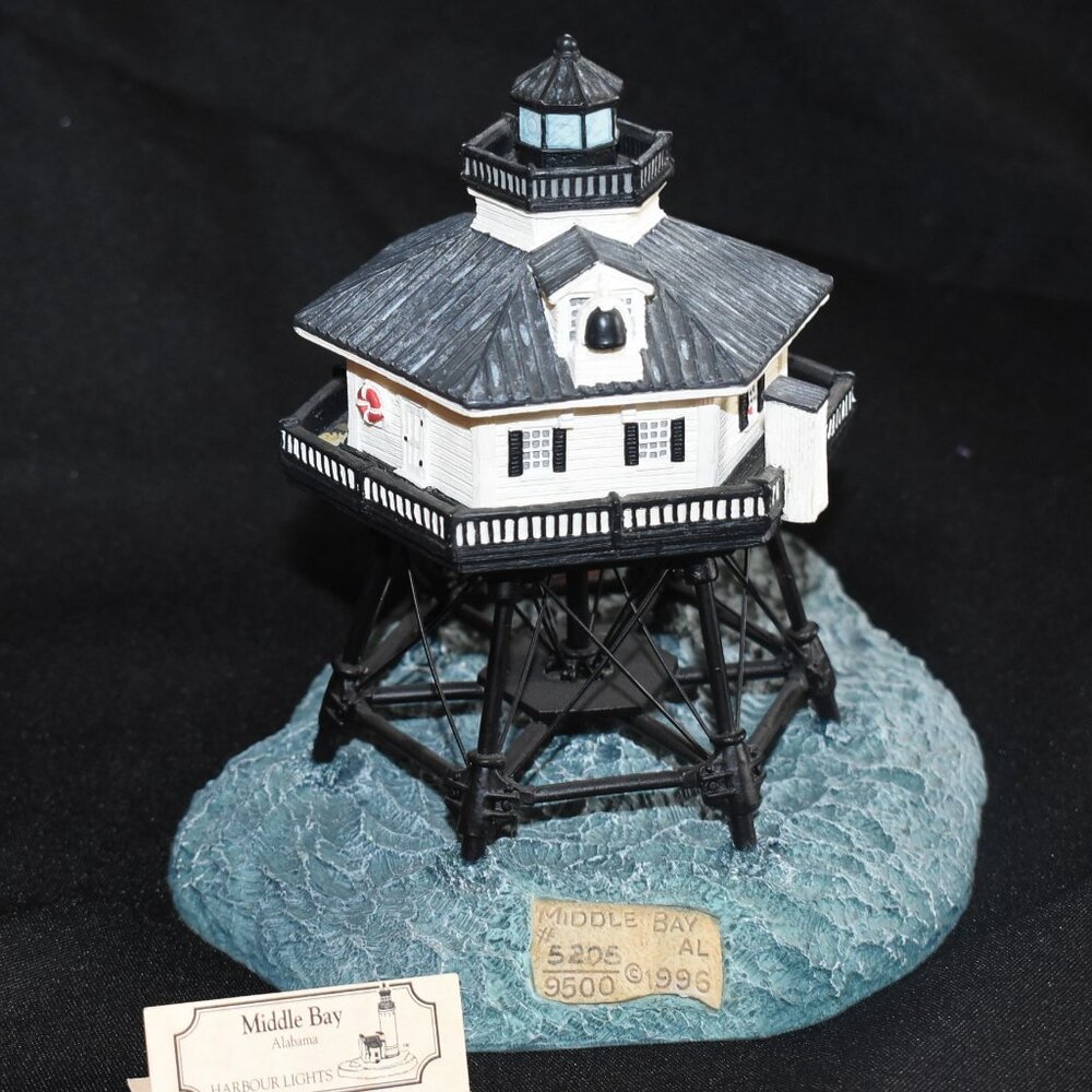 1996 Harbour Lights #187 Middle Bay Alabama, Limited Edition # 5205,
